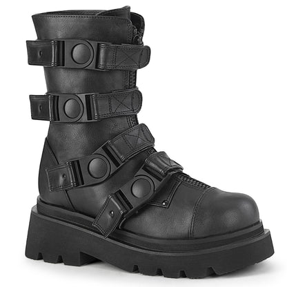 RENEGADE-55 2 1/2" Tiered PF Strappy Calf High Boot, Center Front Zip