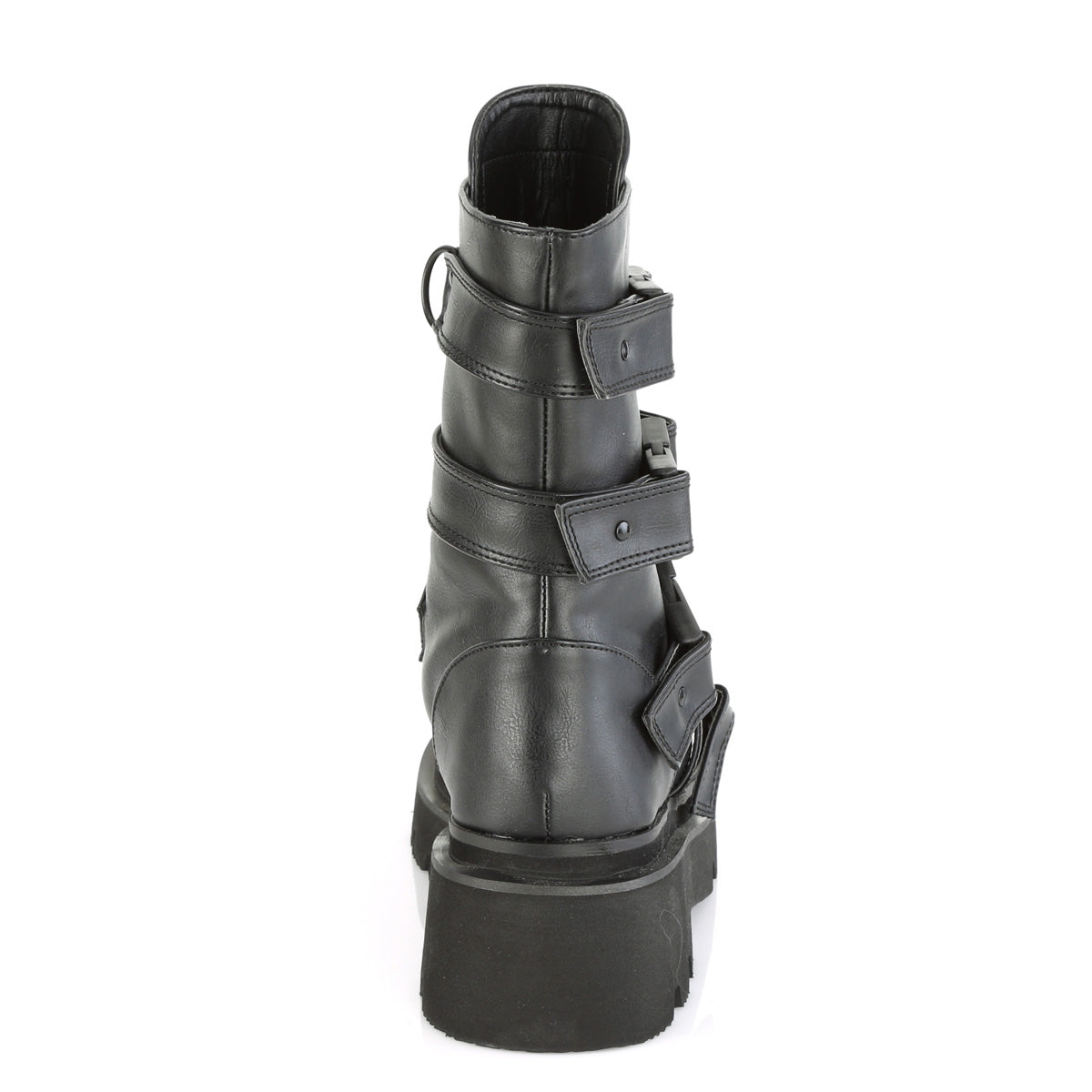 RENEGADE-55 2 1/2" Tiered PF Strappy Calf High Boot, Center Front Zip