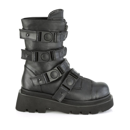 RENEGADE-55 2 1/2" Tiered PF Strappy Calf High Boot, Center Front Zip
