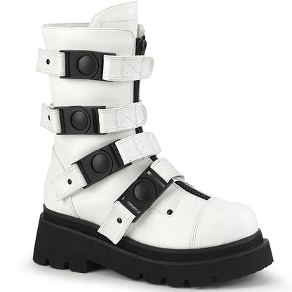 RENEGADE-55 2 1/2" Tiered PF Strappy Calf High Boot, Center Front Zip