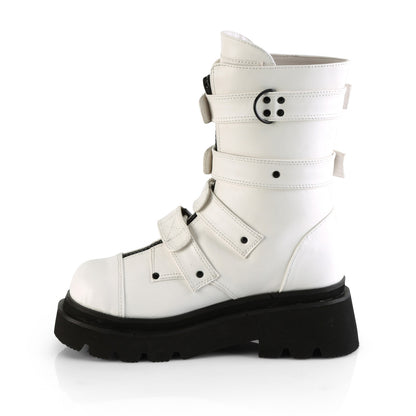 RENEGADE-55 *2 1/2" Tiered PF Strappy Calf High Boot, Center Front Zip