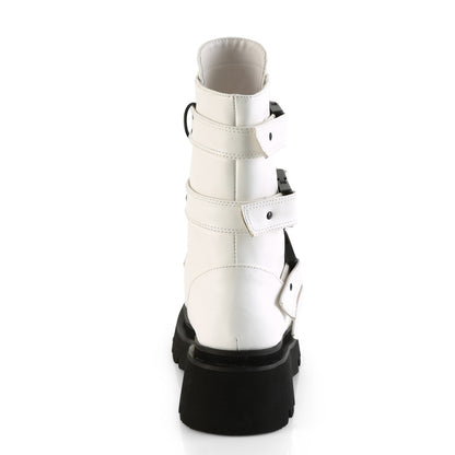 RENEGADE-55 *2 1/2" Tiered PF Strappy Calf High Boot, Center Front Zip