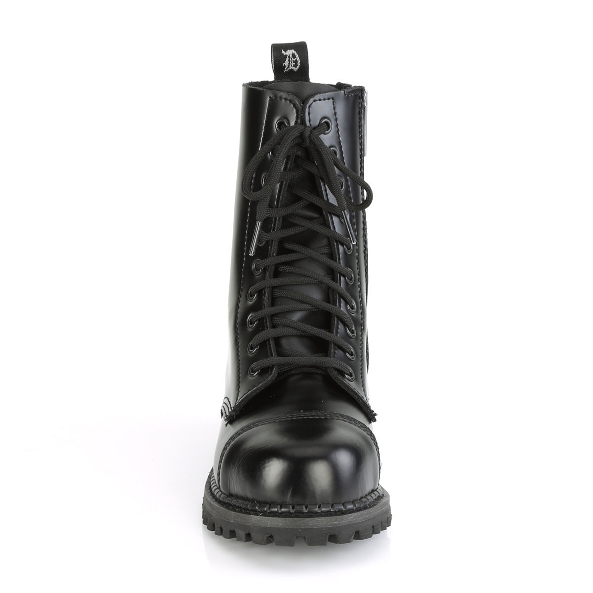 RIOT-10 10 Eyelet Unisex Steel Toe Ankle Boot, Rubber Sole