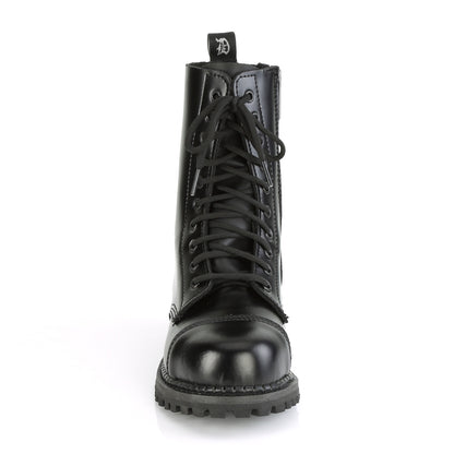 RIOT-10 10 Eyelet Unisex Steel Toe Ankle Boot, Rubber Sole