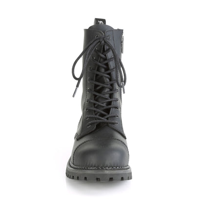 RIOT-10 10 Eyelet Unisex Steel Toe Ankle Boot, Rubber Sole