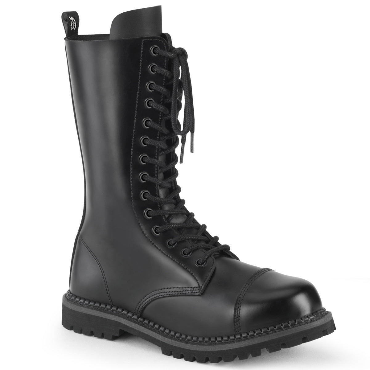 RIOT-14 14 Eyelet Unisex Steel Toe Mid Calf Boot, Rubber Sole