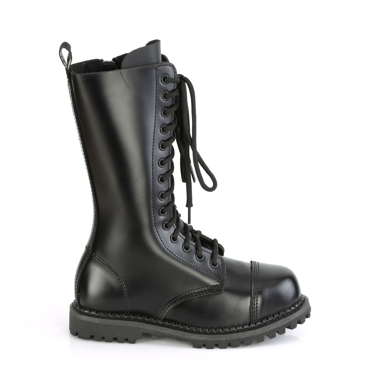 RIOT-14 14 Eyelet Unisex Steel Toe Mid Calf Boot, Rubber Sole