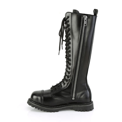 RIOT-20 20 Eyelet Unisex Steel Toe Knee Boot, Rubber Sole