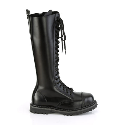 RIOT-20 20 Eyelet Unisex Steel Toe Knee Boot, Rubber Sole