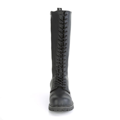 RIOT-20 20 Eyelet Unisex Steel Toe Knee Boot, Rubber Sole