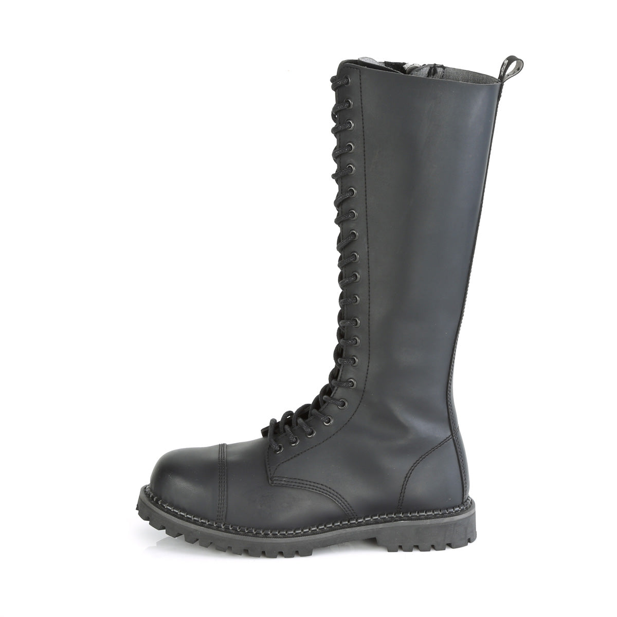 RIOT-20 20 Eyelet Unisex Steel Toe Knee Boot, Rubber Sole