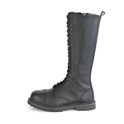 RIOT-20 20 Eyelet Unisex Steel Toe Knee Boot, Rubber Sole