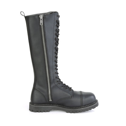 RIOT-20 20 Eyelet Unisex Steel Toe Knee Boot, Rubber Sole