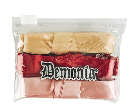 DEM_RIBBON_LACE_PACK **3 Pairs of Ribbon Shoelaces (Assorted Colors)