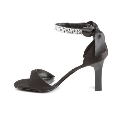 ROMANCE-372 *3 1/4" Square Heel Closed Back Sandal W/Bow