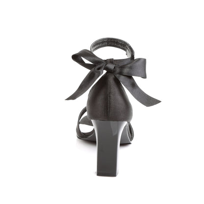 ROMANCE-372 *3 1/4" Square Heel Closed Back Sandal W/Bow