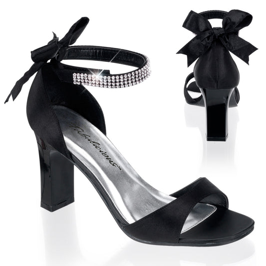 ROMANCE-372 *3 1/4" Square Heel Closed Back Sandal W/Bow