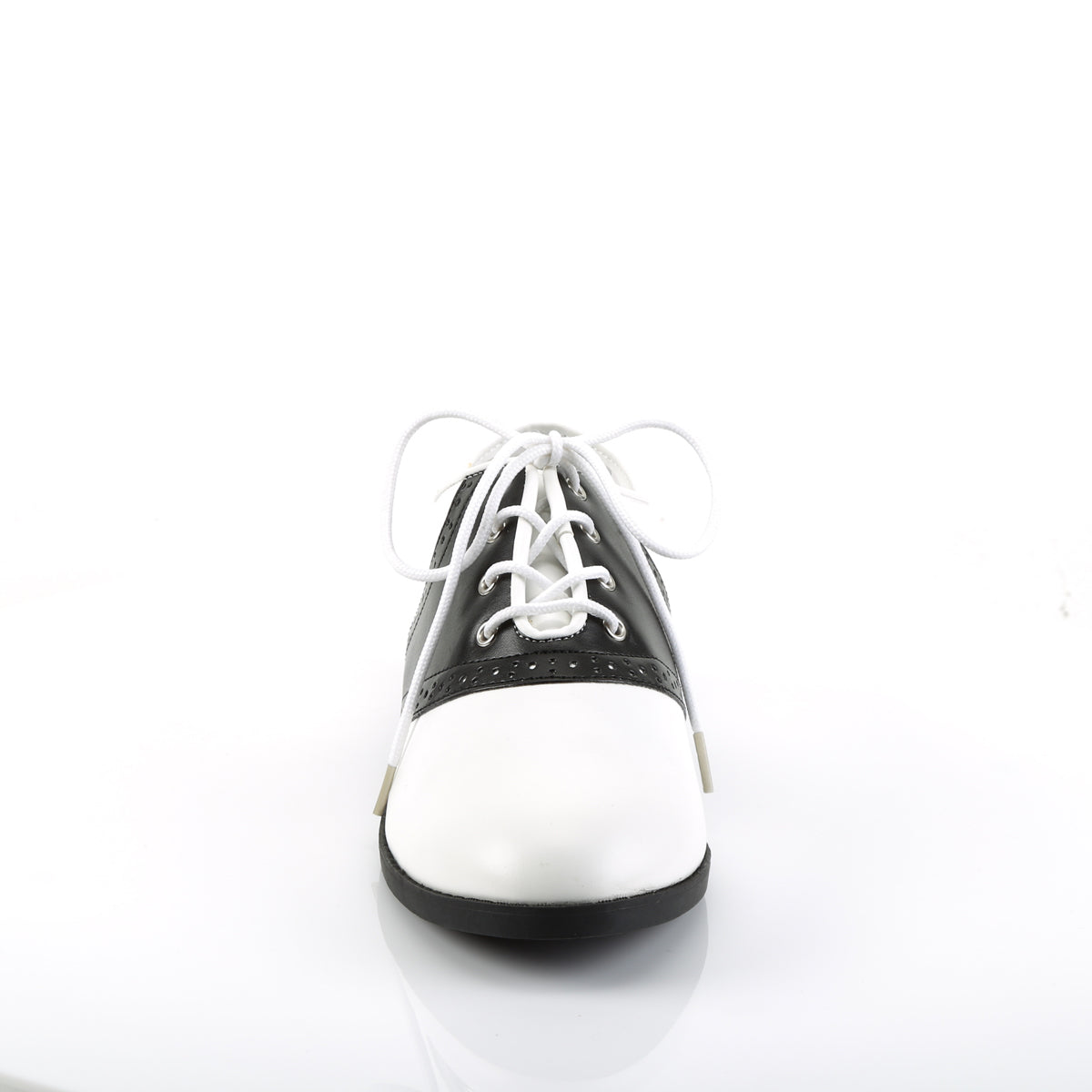 SADDLE-50 Front Lace Up Flat Costume Saddle Shoes