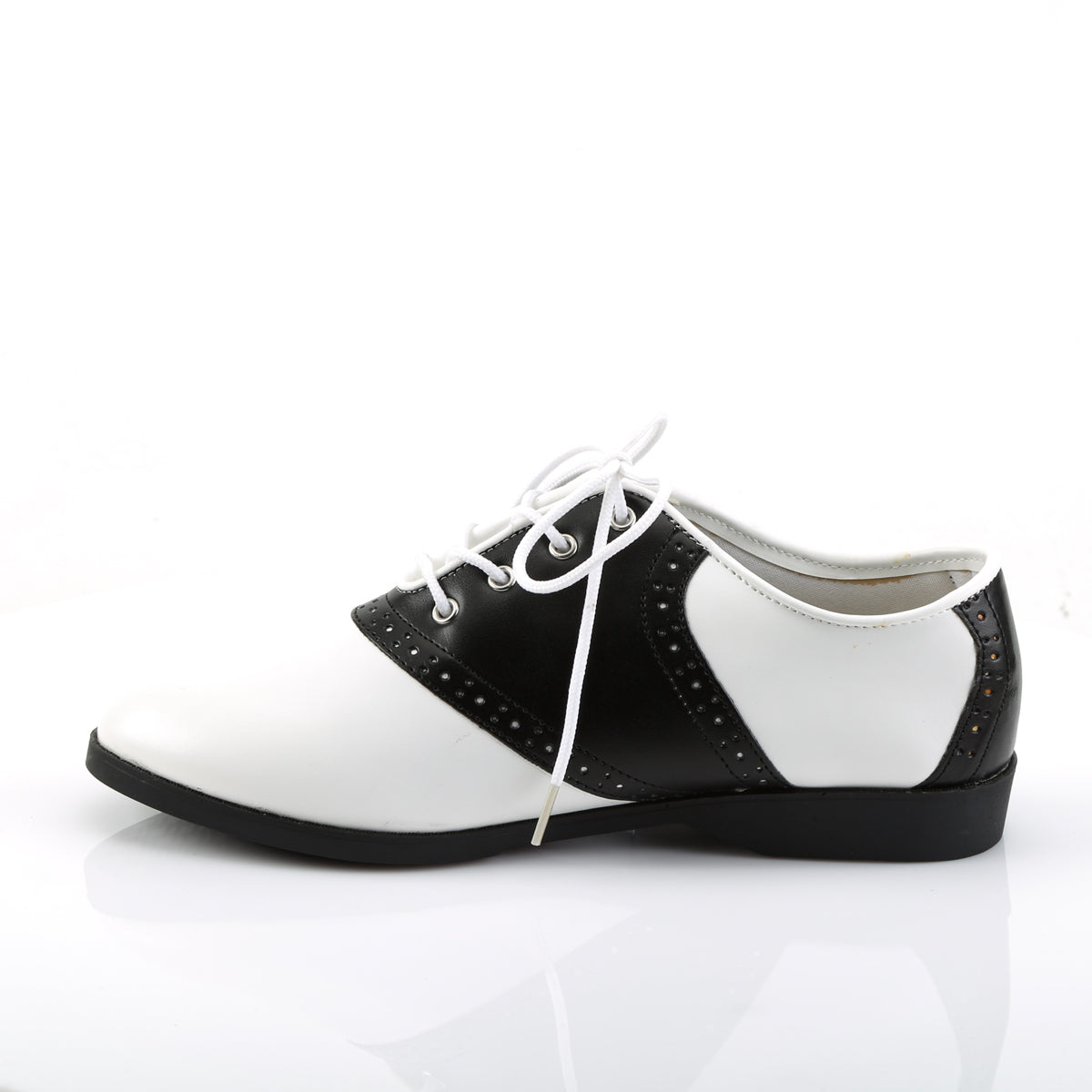 SADDLE-50 Front Lace Up Flat Costume Saddle Shoes