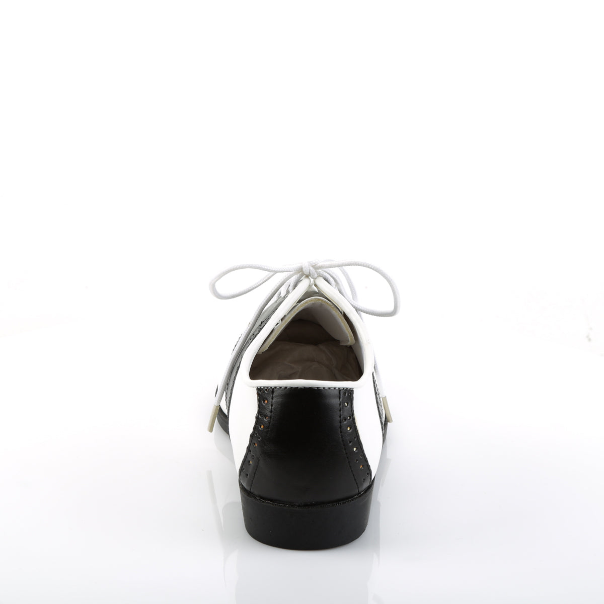 SADDLE-50 Front Lace Up Flat Costume Saddle Shoes