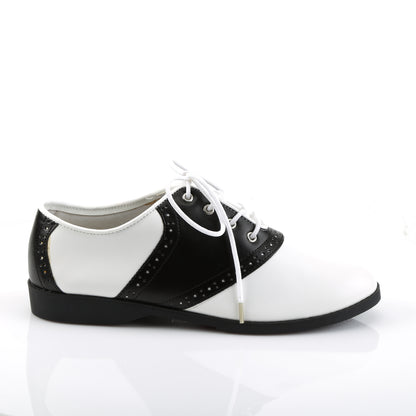 SADDLE-50 Front Lace Up Flat Costume Saddle Shoes