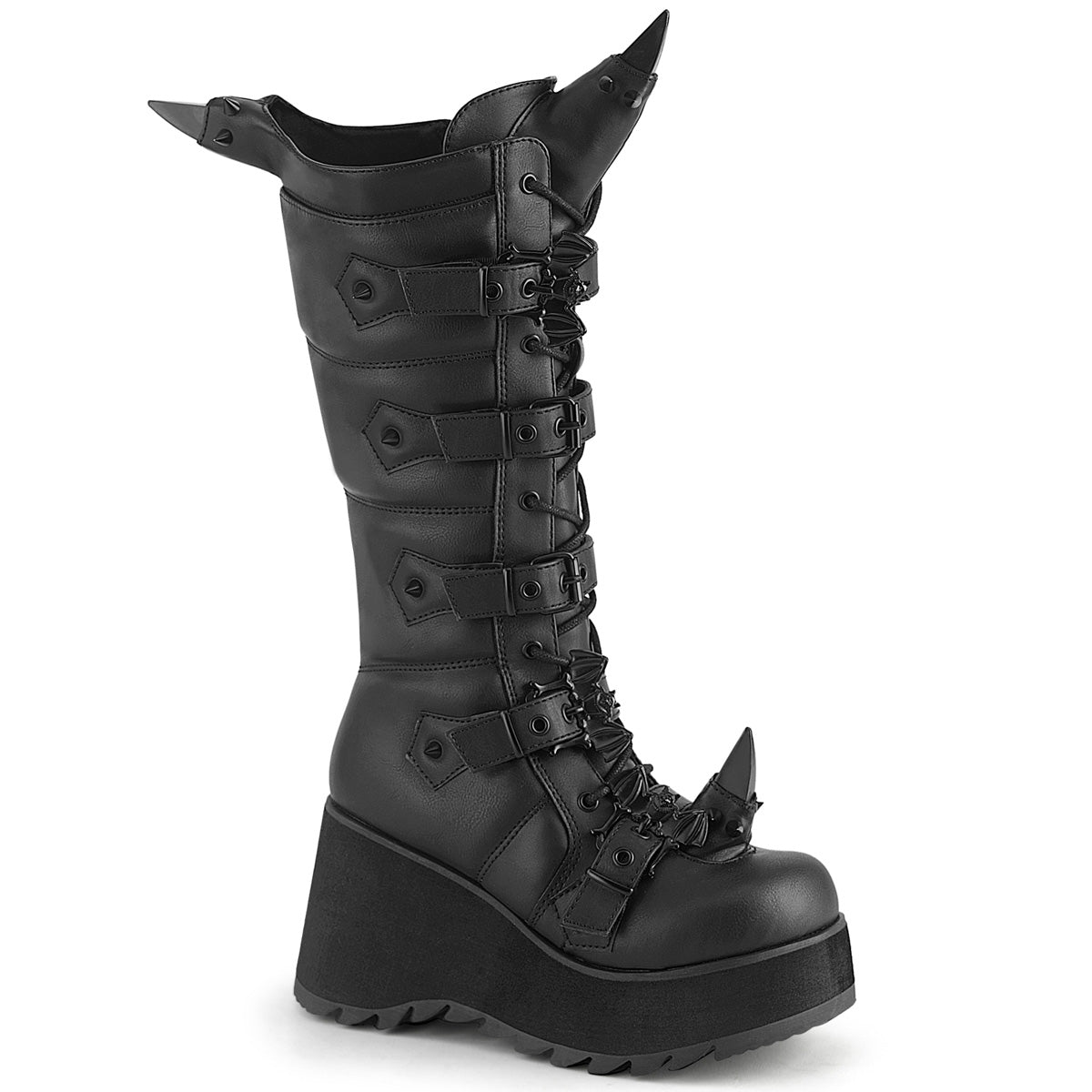 SCENE-157 3 1/2" PF Lace-Up Knee High Boot, Side Zip