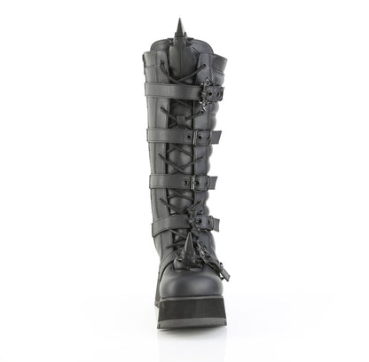 SCENE-157 3 1/2" PF Lace-Up Knee High Boot, Side Zip