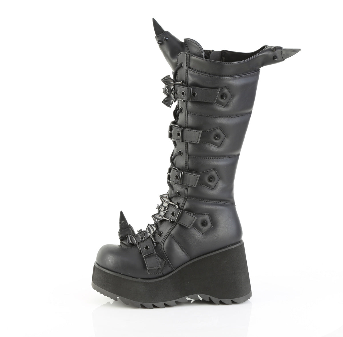SCENE-157 3 1/2" PF Lace-Up Knee High Boot, Side Zip