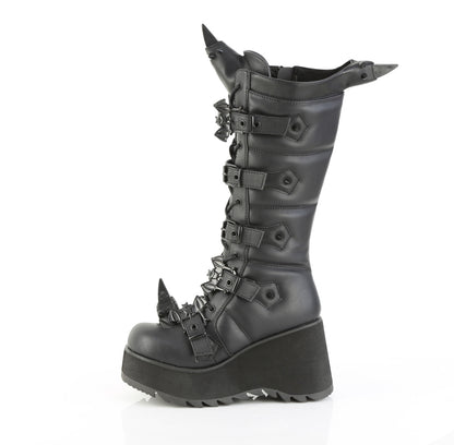 SCENE-157 3 1/2" PF Lace-Up Knee High Boot, Side Zip