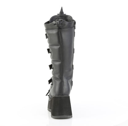 SCENE-157 3 1/2" PF Lace-Up Knee High Boot, Side Zip