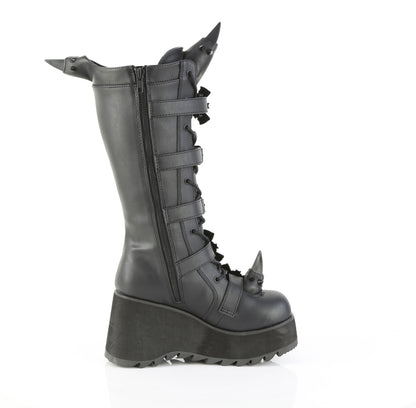 SCENE-157 3 1/2" PF Lace-Up Knee High Boot, Side Zip