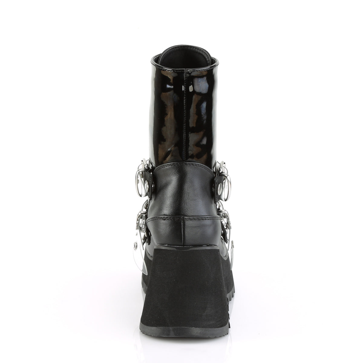 SCENE-51 *3 1/2" PF Mid-Calf Boot w/ 3 Buckle Straps, Front Zip