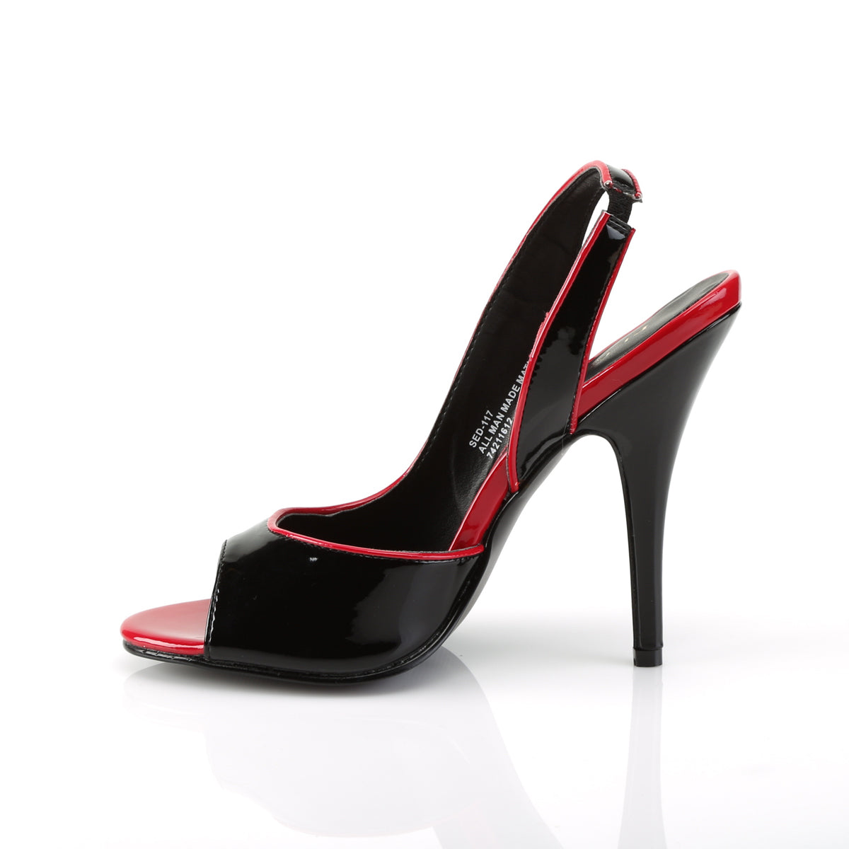 SEDUCE-117 *5" Tow-Tone Peep Toe Sling Back Sandal
