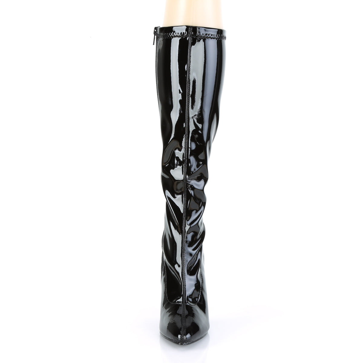 SEDUCE-2000 5" Plain Stretch Knee Boot, Side Zip