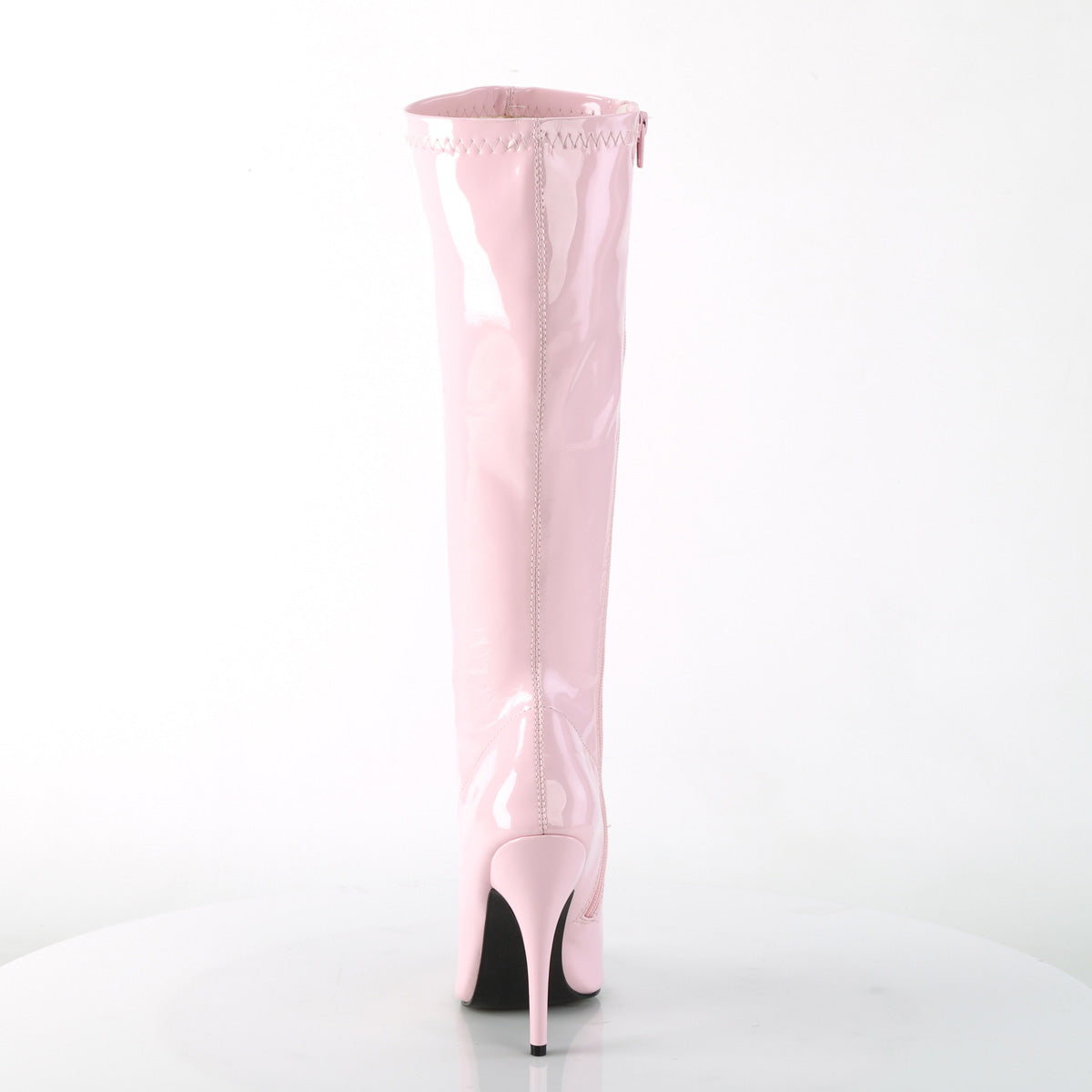 SEDUCE-2000 5" Plain Stretch Knee Boot, Side Zip