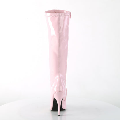 SEDUCE-2000 5" Plain Stretch Knee Boot, Side Zip