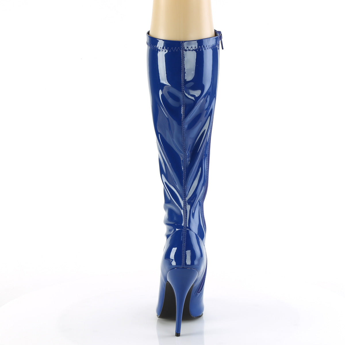 SEDUCE-2000 5" Plain Stretch Knee Boot, Side Zip