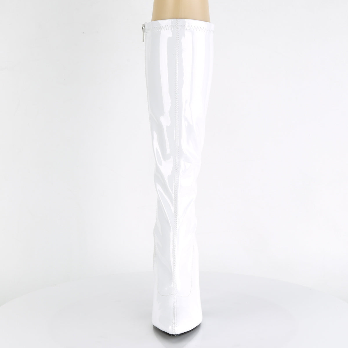 SEDUCE-2000 5" Plain Stretch Knee Boot, Side Zip