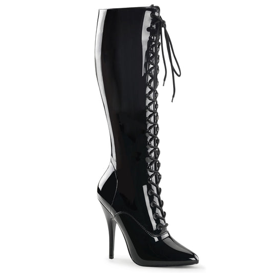 SEDUCE-2020 5" Lace Up Knee Boot, Side Zip