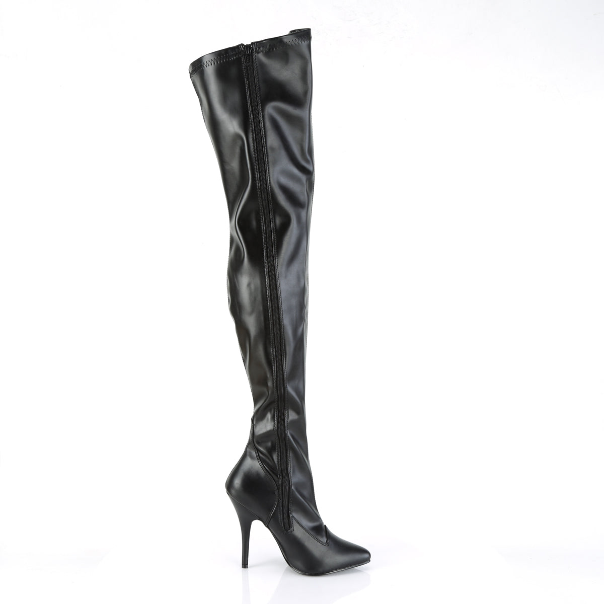 SEDUCE-3000 5" Plain Stretch Thigh Boot