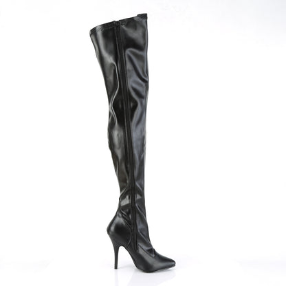 SEDUCE-3000 5" Plain Stretch Thigh Boot