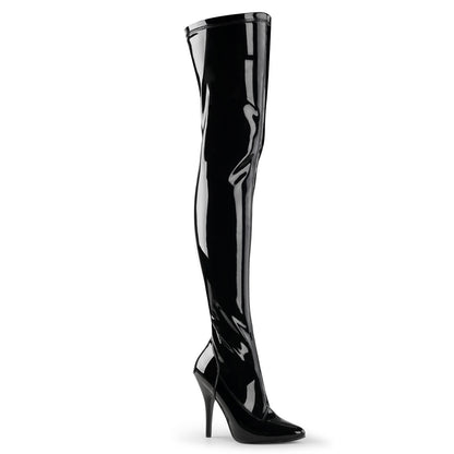 SEDUCE-3000 5" Plain Stretch Thigh Boot