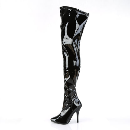 SEDUCE-3000 5" Plain Stretch Thigh Boot