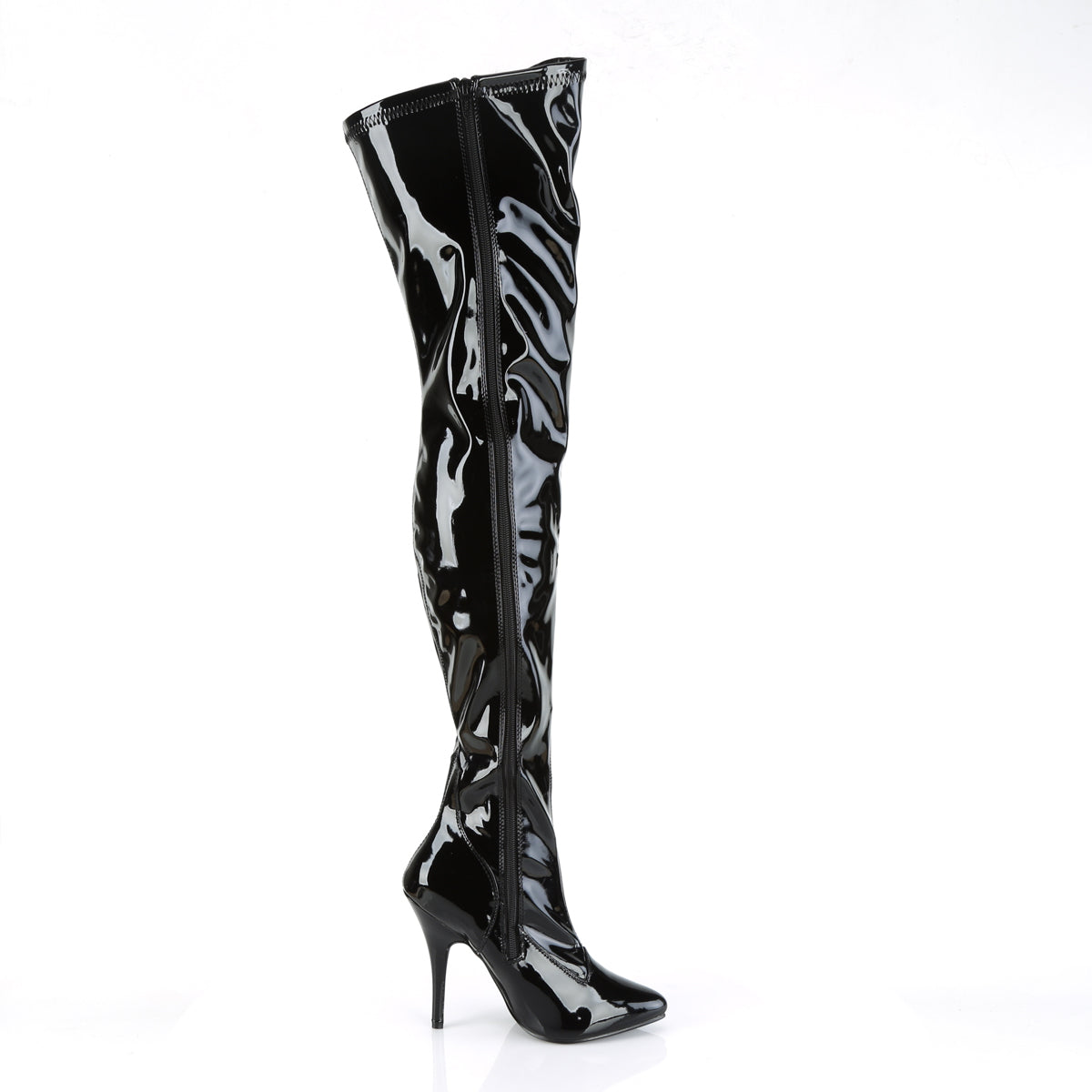 SEDUCE-3000 5" Plain Stretch Thigh Boot
