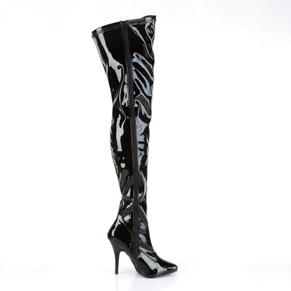 SEDUCE-3000 5" Plain Stretch Thigh Boot