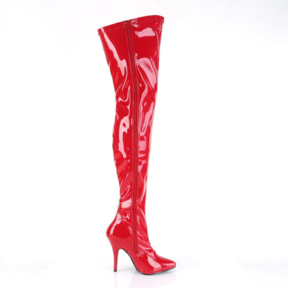 SEDUCE-3000 5" Heel Plain Stretch Thigh Boot, Side Zip