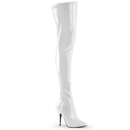 SEDUCE-3000 5" Heel Plain Stretch Thigh Boot, Side Zip