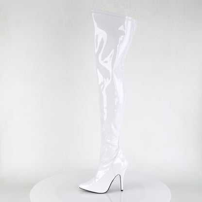 SEDUCE-3000 5" Heel Plain Stretch Thigh Boot, Side Zip
