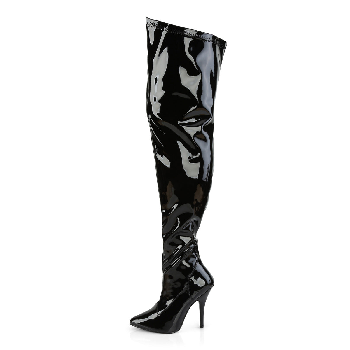 SEDUCE-3000WC 5" Heel Stretch Wide Calf Thigh Boot, Side Zip