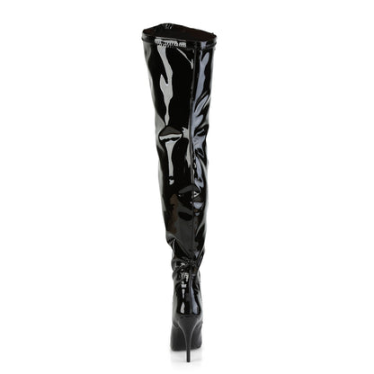 SEDUCE-3000WC 5" Heel Stretch Wide Calf Thigh Boot, Side Zip